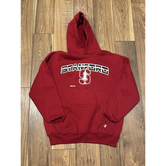 Vintage Russell Athletic Stanford University Red Pullover Hoodie XL (READ!) - Picture 1 of 9